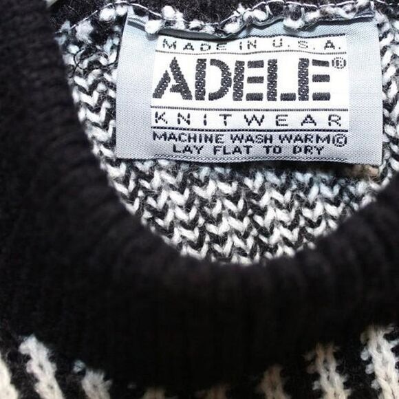 VINTAGE ADELE knitwear Sweater Teddy Bears 80s 90s - Picture 3 of 4